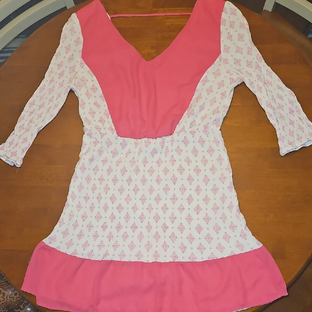 Pink Owl Red and White Dress - Picture 3 of 6